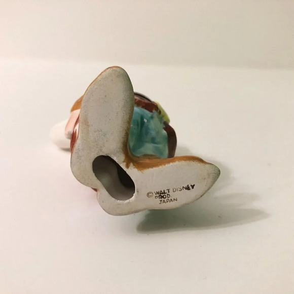 Vintage Disney Snow White Happy Dwarf White Hat Figurine 3.5 Inch Tall  Japan - Picture 8 of 13